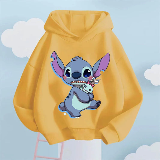 Cute Stitch Cartoon Hoodie for Kids – Warm & Stylish Top - Dhavinci