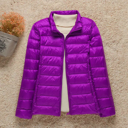 2025 Slim White Duck Down Jacket | Windproof Women’s Winter Coat