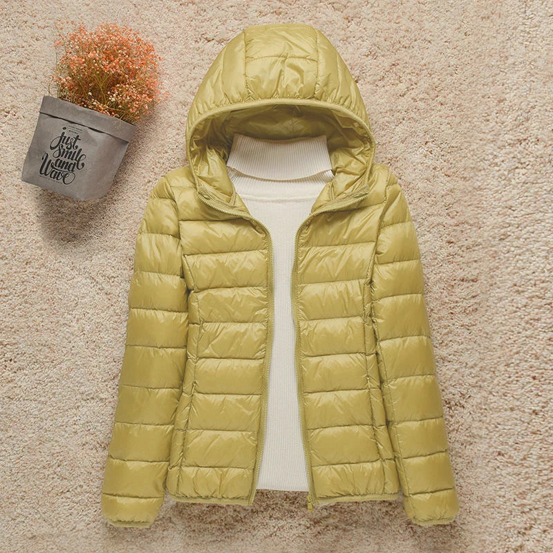 2025 Slim White Duck Down Jacket | Windproof Women’s Winter Coat