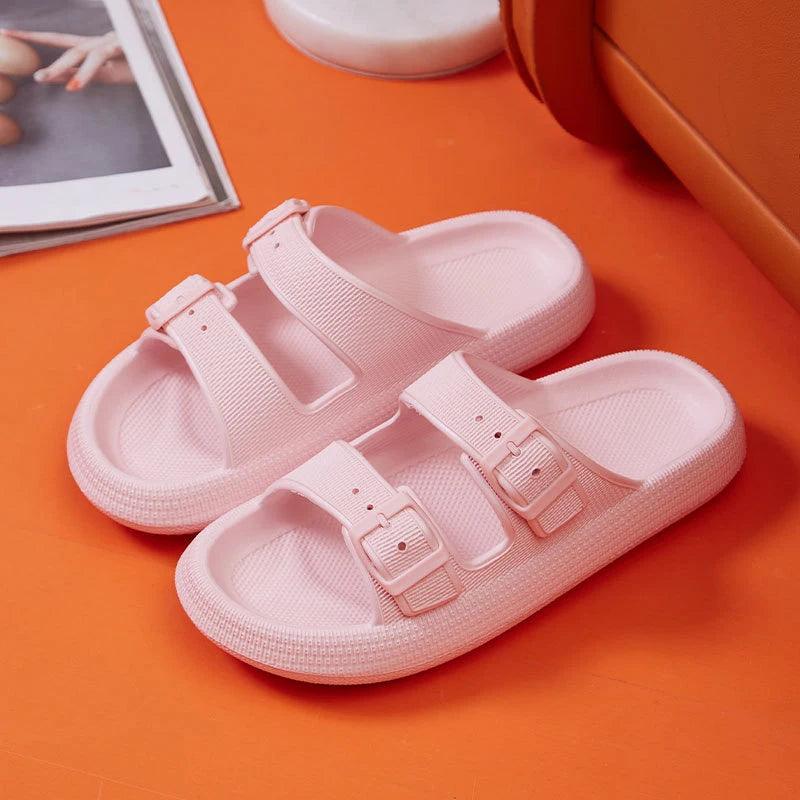 Adjustable Buckle Platform Slippers for Women | Anti-Slip Summer Beach Sandals - Dhavinci