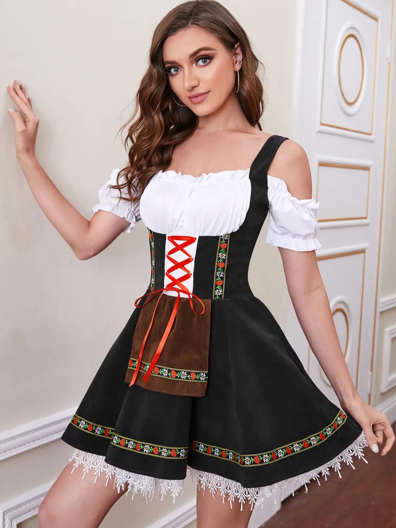 Sexy Oktoberfest Beer Maid Costume | Bavarian Dirndl Dress - Dhavinci