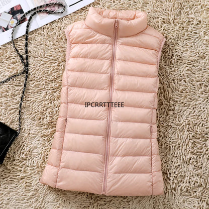 2025 Women’s Slim Lightweight Down Vest | Ultra-Light Warm Waistcoat