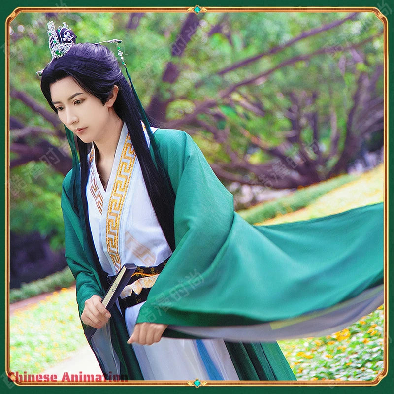 Chinese TV The Scum Villain's Self-Saving System Shen Qingqiu Cosplay Ancient Hanfu Dress Costume Party Wig Fan Birthday Gifts - Dhavinci