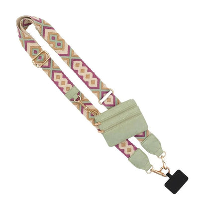 Phone Strap with Pouch | Adjustable Crossbody Wallet Lanyard - Dhavinci