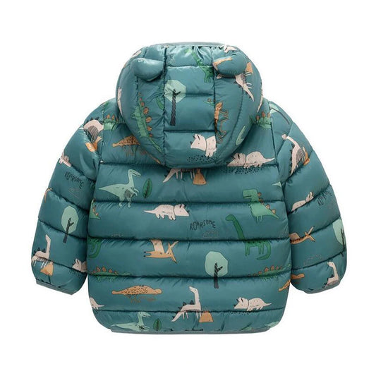 Hooded Lightweight Down Jacket for Kids | Autumn Winter Outerwear - Dhavinci