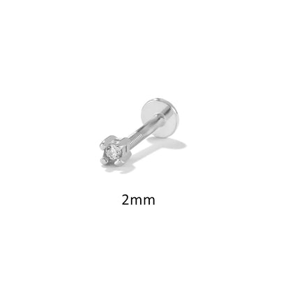 Sterling Silver Piercing Earrings | Zircon Studs for Women - Dhavinci