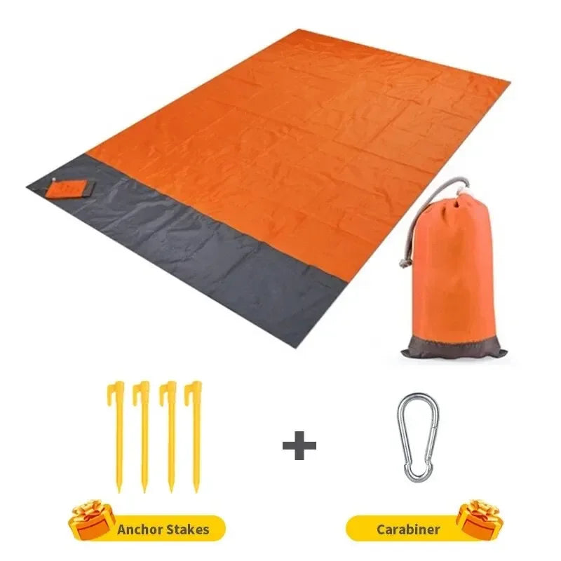 Beach Blanket Sandproof 200 X 140cm Waterproof Beach Mat Lightweight Picnic Blanket for Travel Hiking Sports - Dhavinci