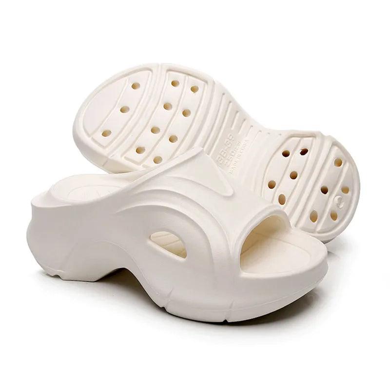 Chunky Platform Slippers for Women - Summer Wedge Heel Sandals - Dhavinci