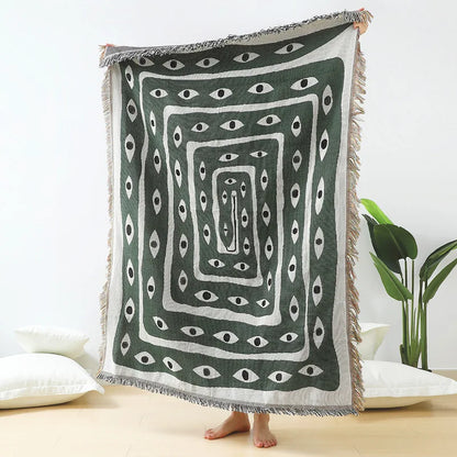 Textile City Ins Eye Snake Throw Blanket Home Decor Carpet Wall Hanging Outdoor Camping Picnic Mat Beach Mat 125x150cm - Dhavinci