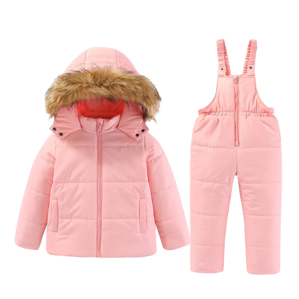 Kids Ski Suit for Girls | Warm Hooded Snowboard Coat - Dhavinci