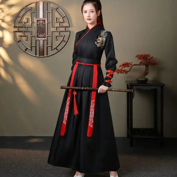 Streetwear Casual Chinese Hanfu Dress | Vintage Ethnic Style - Dhavinci