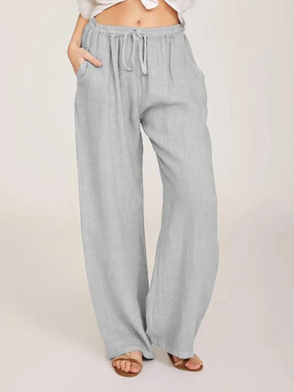 Casual Loose Cotton Hemp Pants for Women | Summer & Autumn European Style - Dhavinci