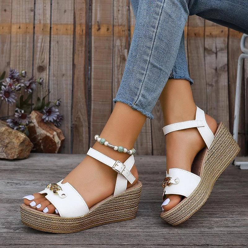 Fashion Chunky Platform Sandals | Women's Wedge Gladiator Shoes - Dhavinci