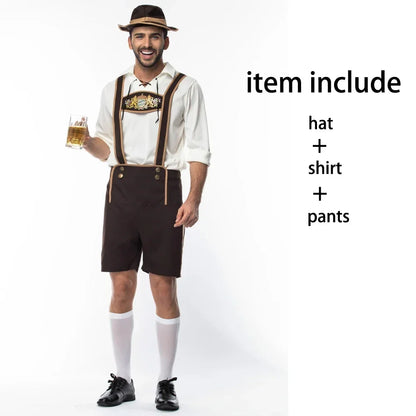 Women Adult Bavaria Oktoberfest Dress Waitress Maid Dress Man Dirndl Lederhosen Beer Carnival Party Outfit Fancy Dress - Dhavinci