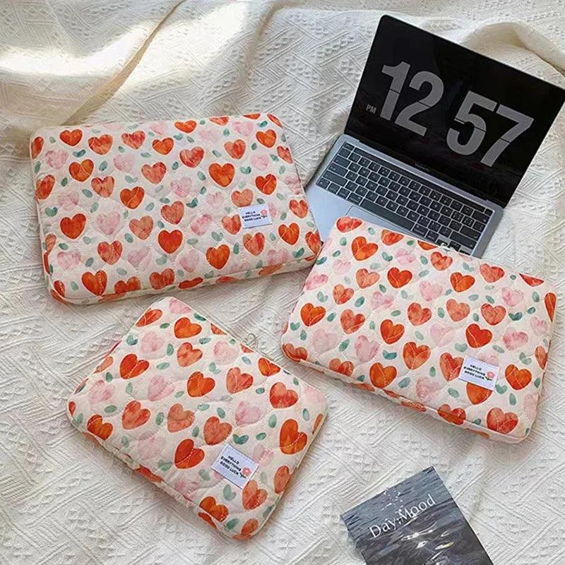 Cute Flower Laptop Sleeve | Portable Case for MacBook & Tablets - Dhavinci