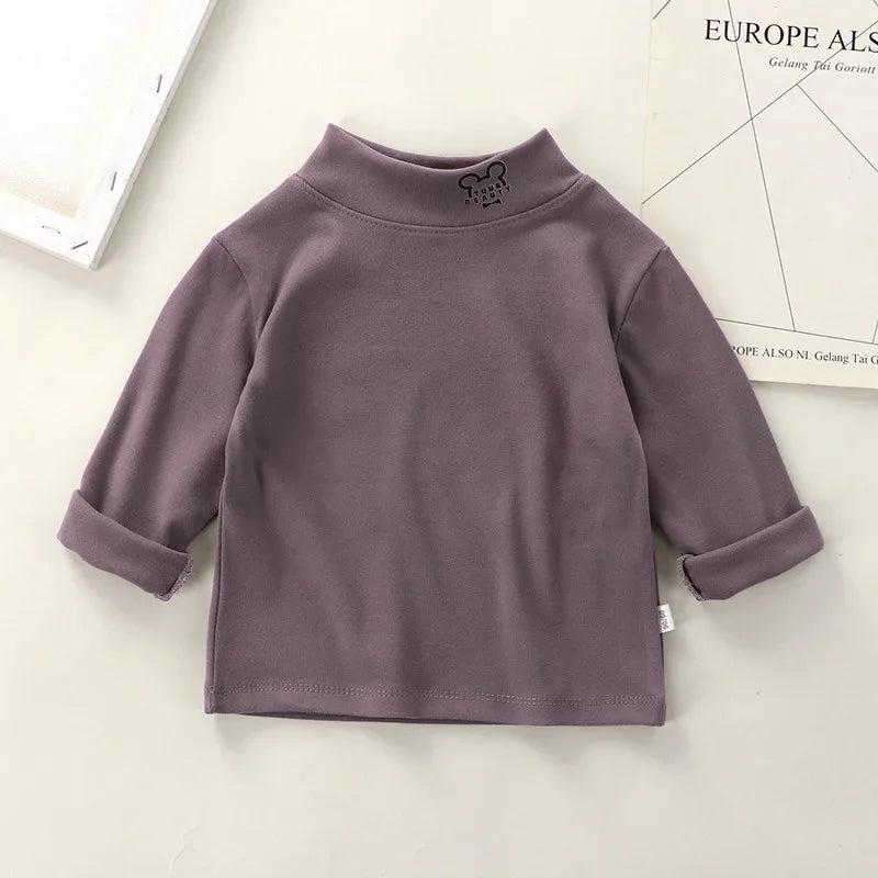 Kids' Turtleneck Shirt | Warm Long Sleeve Pullover for Boys & Girls - Dhavinci