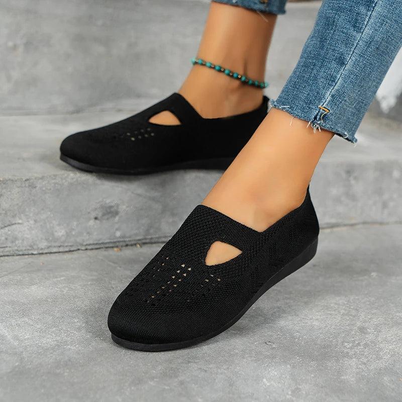 Summer Breathable Sneakers for Women | Hollow Out Casual Slip-On Shoes - Dhavinci