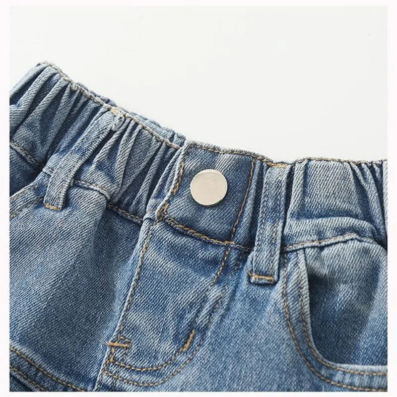 Girls Denim Skirts Vintage Jean Skirt 2024 New Blue Denim Skirts For Teenage Kids Clothing - Dhavinci