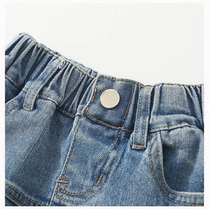 Girls Denim Skirts Vintage Jean Skirt 2024 New Blue Denim Skirts For Teenage Kids Clothing - Dhavinci