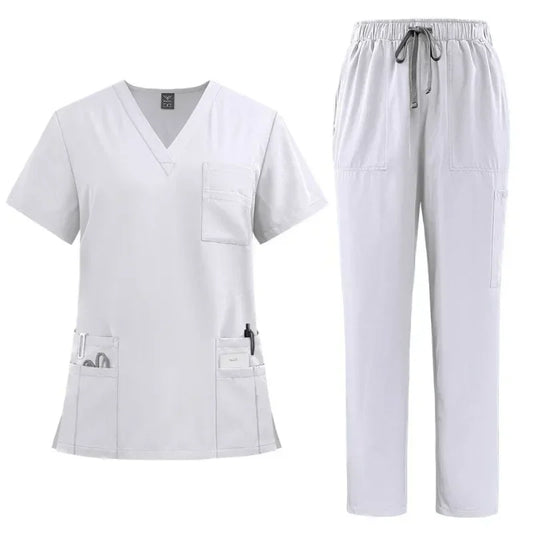 Classic New Nurse Scrubs Set Men Nurse Accessories Medical Uniform Surgical Dental Clinical Top Pants Lab Workwear Clothes - Dhavinci