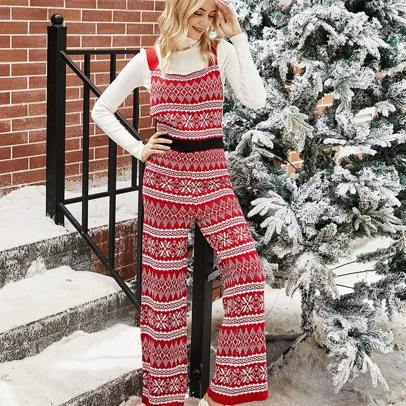 2024 Winter Knitted Sweater Jumpsuit | Warm Christmas Overalls