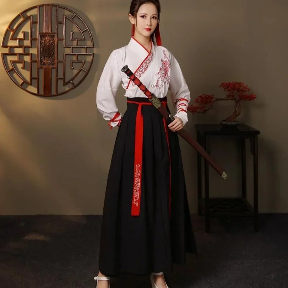 Chinese Hanfu Dress Women Clothing Vintage Ethnic Style Fashion Clothes Elegant Streetwear Casual  Chinese Traditional Dress - Dhavinci