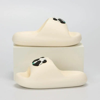 Thick Bottom Cloud Slippers for Women - Cartoon Panda Soft Slides - Dhavinci