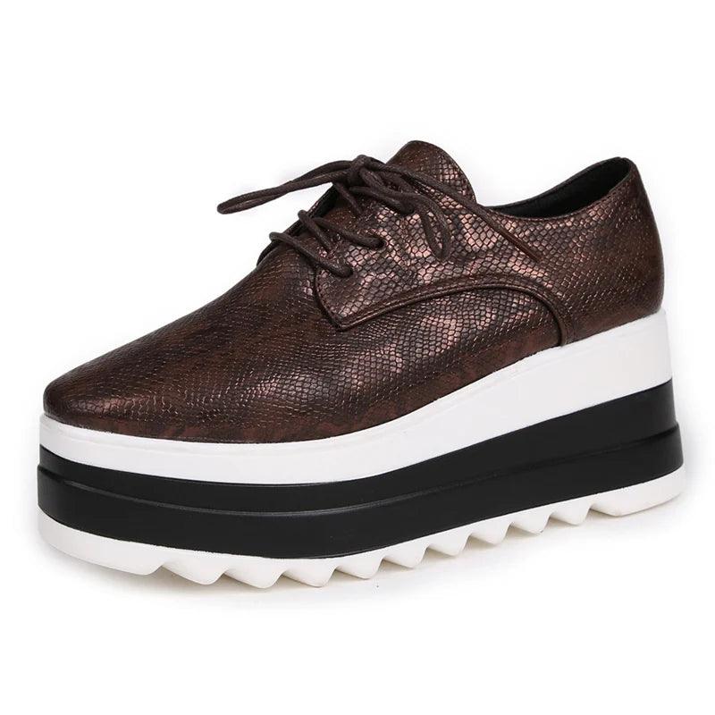 Mix Color Platform Sneakers | Chunky Vulcanized Shoes for Women - Dhavinci