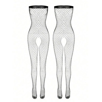 Crotchless Fishnet Teddy | Sexy Black Bodysuit & Lingerie