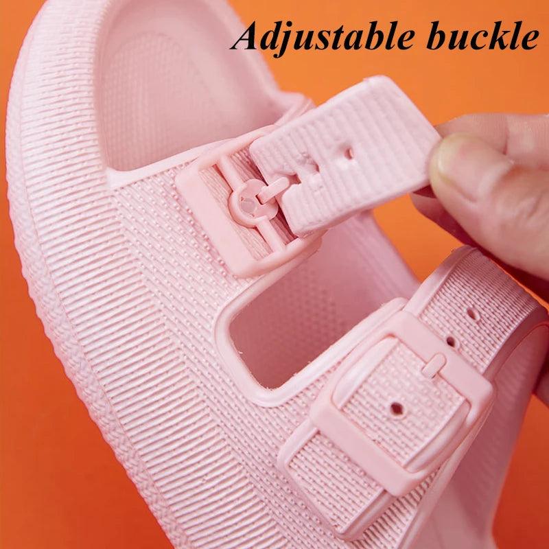 Adjustable Buckle Platform Slippers for Women | Anti-Slip Summer Beach Sandals - Dhavinci