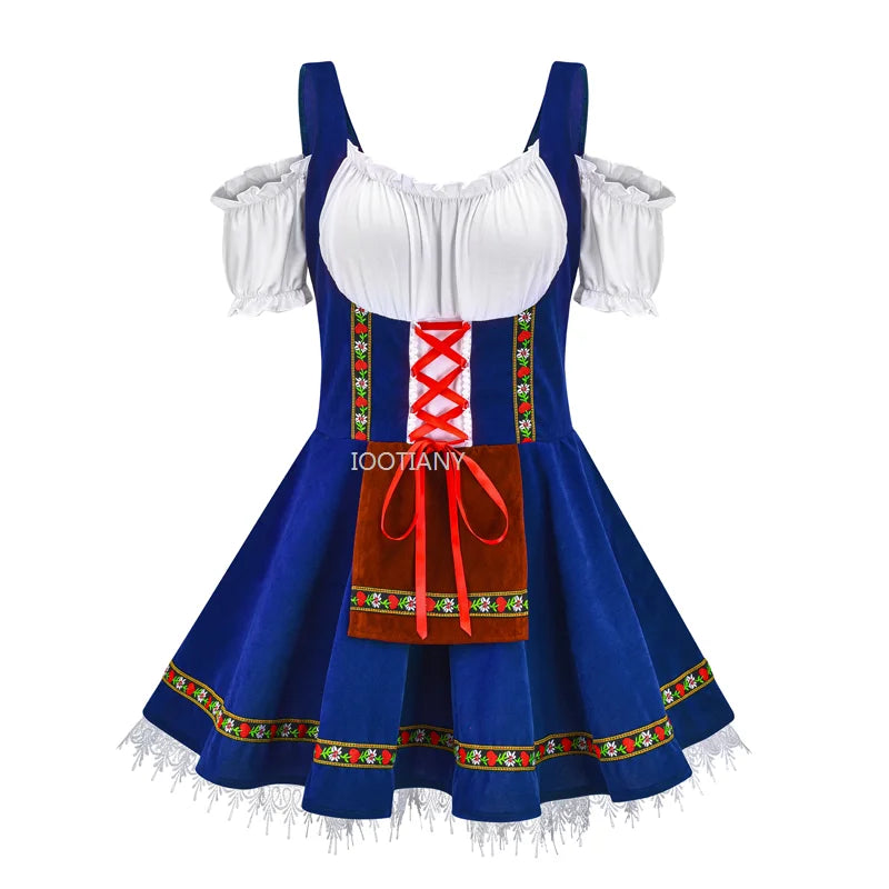 Sexy Oktoberfest Beer Maid Costume | Bavarian Dirndl Dress - Dhavinci