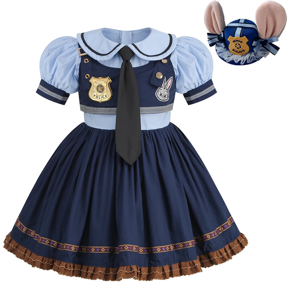 Zoo Rabbit Judy Cosplay Costume | Police Woman Halloween Dress - Dhavinci