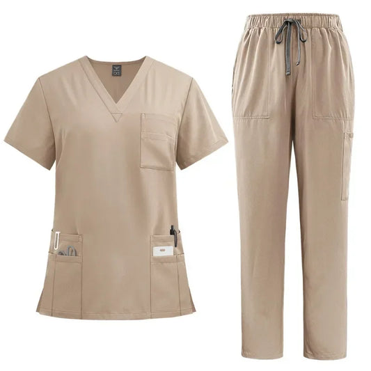 Classic New Nurse Scrubs Set Men Nurse Accessories Medical Uniform Surgical Dental Clinical Top Pants Lab Workwear Clothes - Dhavinci