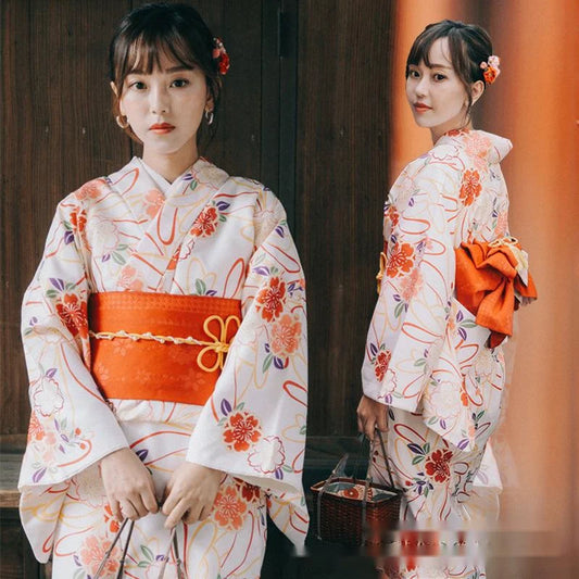 Japanese kimono female formal dress modified pink will wear Japanese yukata and wind photo god girl photography clothing - Dhavinci