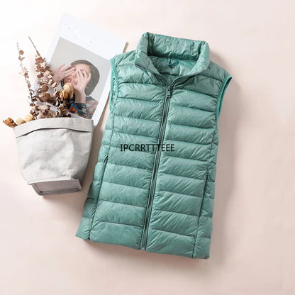 2025 Women’s Slim Lightweight Down Vest | Ultra-Light Warm Waistcoat