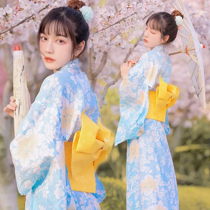 Japanese Kimono Cardigan | Women’s Yukata Geisha Cosplay Robe - Dhavinci