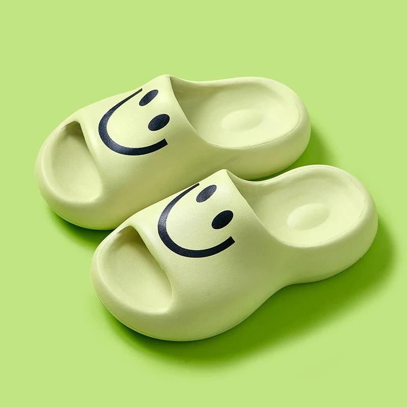 Cartoon Smile Platform Slippers for Women - Non-Slip Flip Flops - Dhavinci