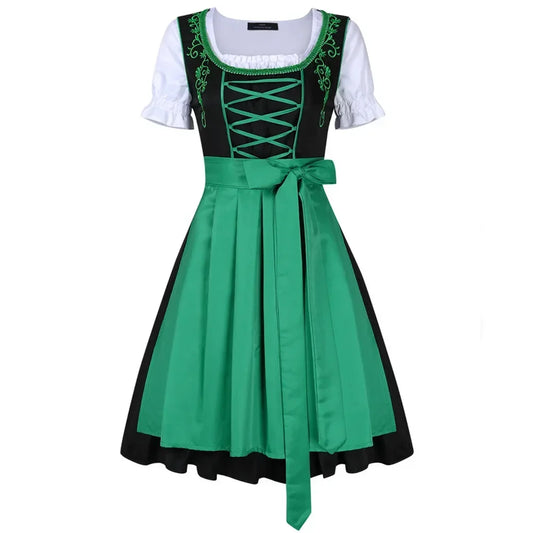 Women Bavarian Costume German Bavarian Dirndl Dress Oktoberfest Beer Maid Women's Oktoberfest Cosplay Costume - Dhavinci