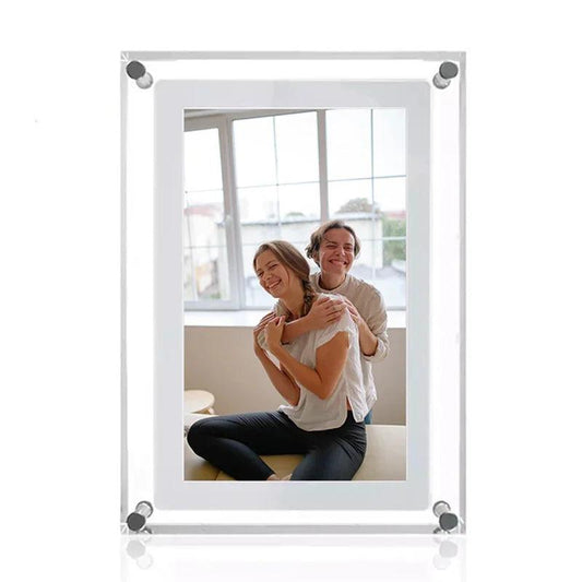 Acrylic Digital Photo Frame 5/7 Inch | Rotating IPS Screen with 2G Memory - Dhavinci