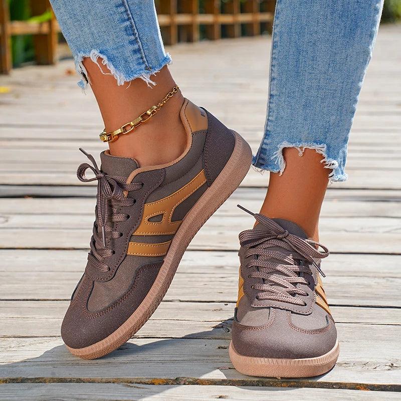 Lace-Up Platform Sneakers for Women | Non-Slip Casual Autumn Shoes - Dhavinci