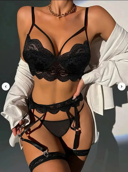 Luxury Lace Bra & Thong Set | Sensual Lingerie for Women