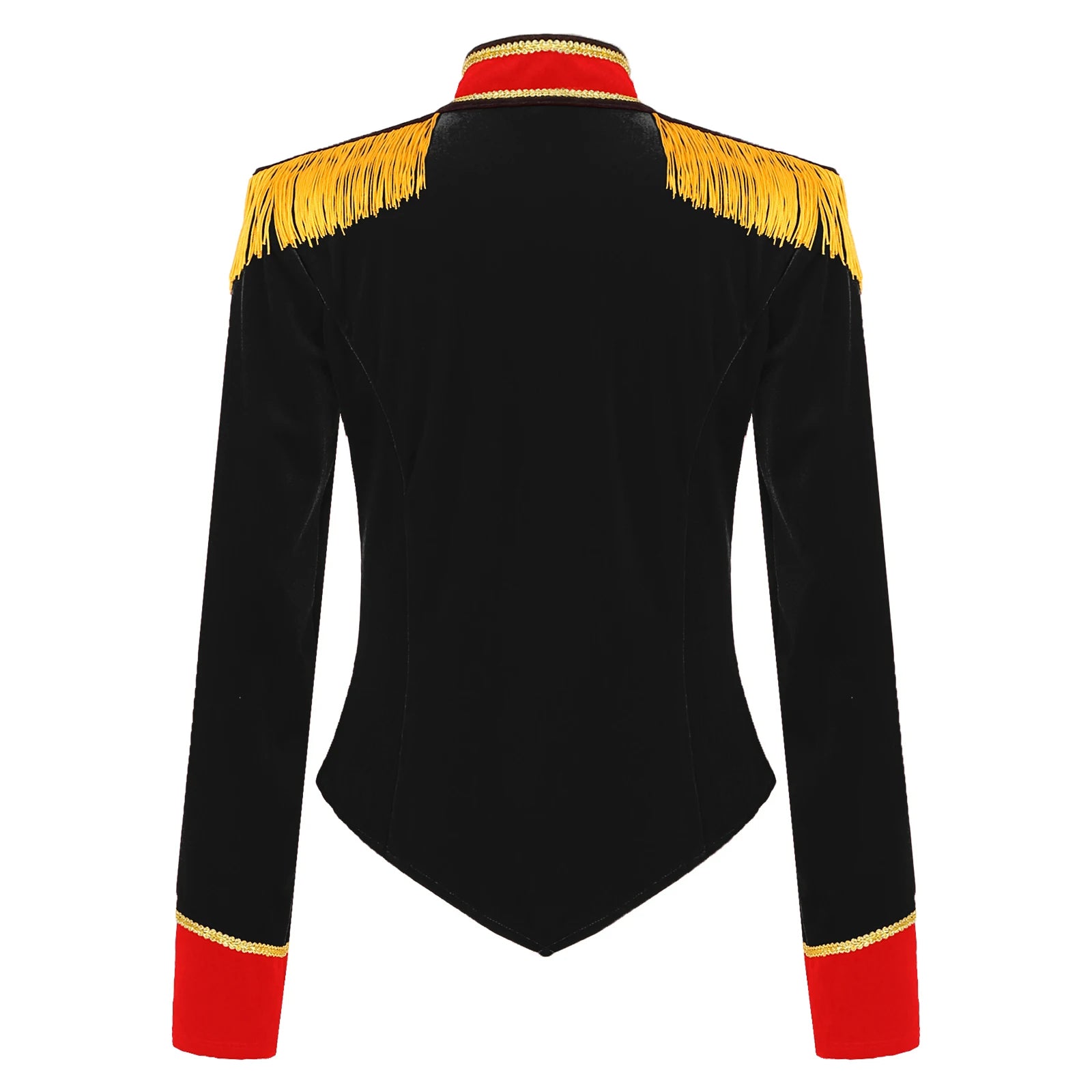 Women Halloween Circus Ringmaster Cosplay Costume Long Sleeve Stand Collar Velvet Jacket Coat for Theme Party Festival Roleplay - Dhavinci