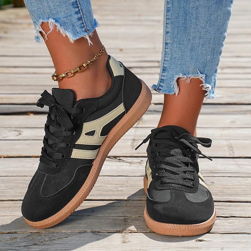 Lace-Up Platform Sneakers for Women | Non-Slip Casual Autumn Shoes - Dhavinci