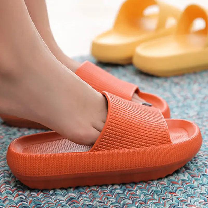 Thick Platform Home Slippers | Non-Slip Bathroom Sandals for Couples - Dhavinci