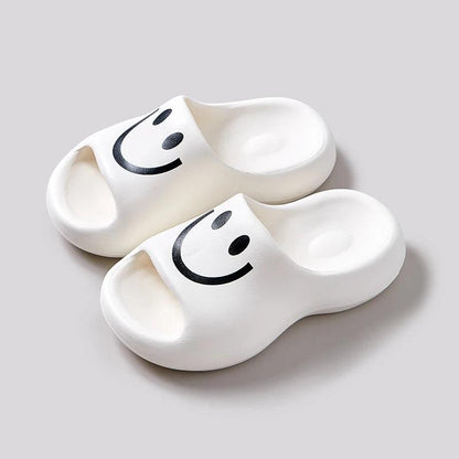 Cartoon Smile Platform Slippers for Women - Non-Slip Flip Flops - Dhavinci