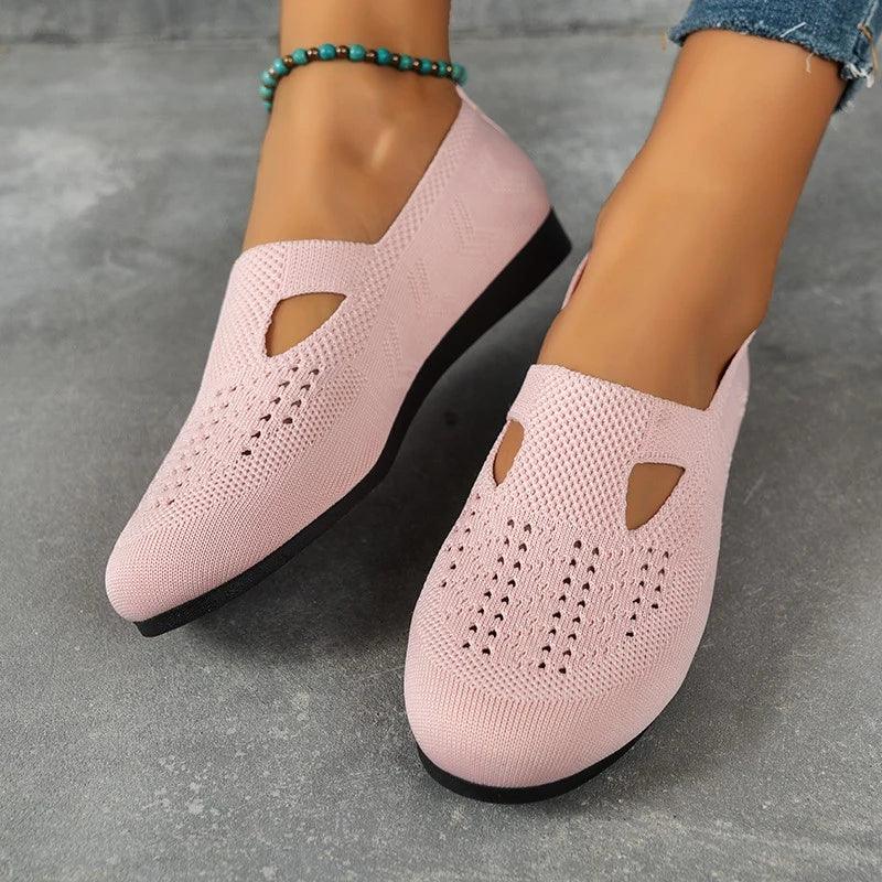 Summer Breathable Sneakers for Women | Hollow Out Casual Slip-On Shoes - Dhavinci