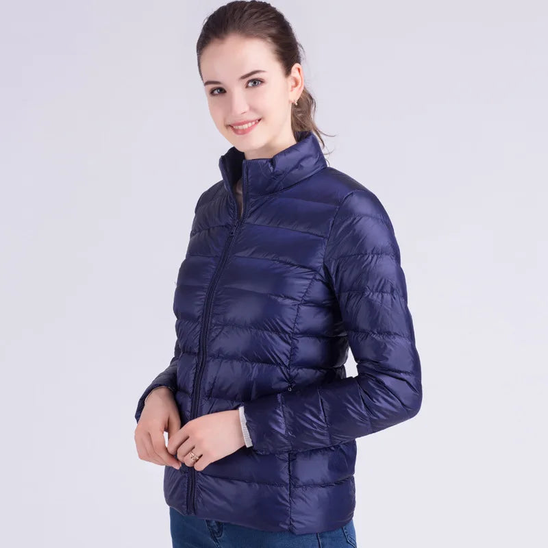 Ultra Light Duck Down Jacket | Slim Warm Candy Color Coat