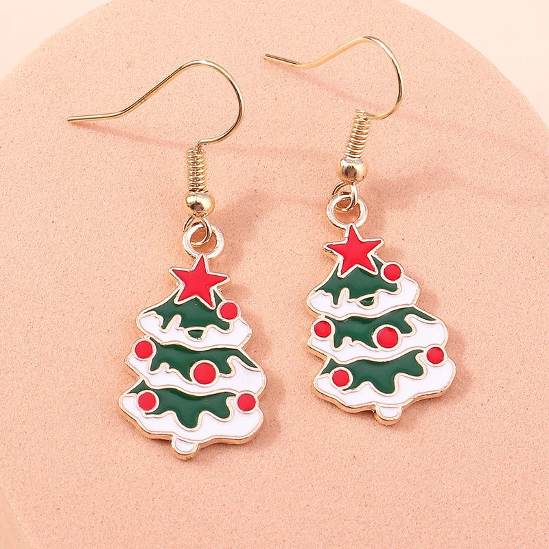 Christmas Drop Earrings | Santa, Tree & Deer Dangle Jewelry