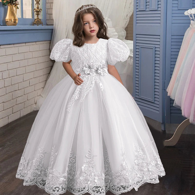 New Girls' Flower Princess Dress | Birthday & Christmas Party Dress - Dhavinci