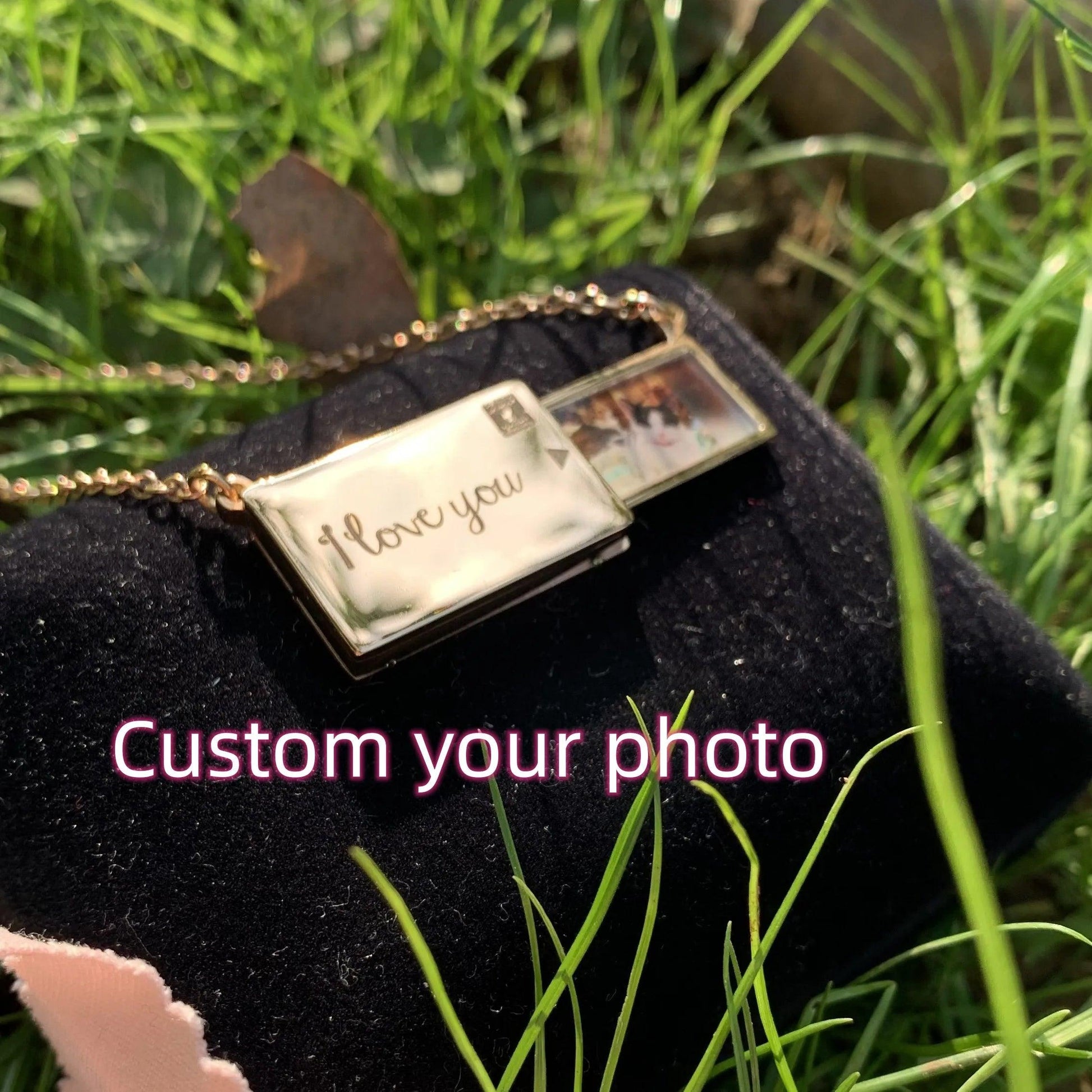 Custom Envelope Necklace | Personalized Photo & Name Pendant - Dhavinci